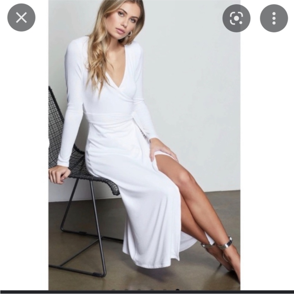 Good American LS white wrap dress - Picture 4 of 6